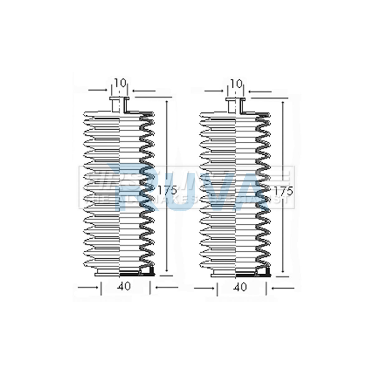 Fits Citroen ZX C15 Peugeot 205 306 Ruva Front Steering Rack Boot